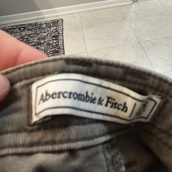 Women's Abercrombie & Fitch Womens Olive Green Canvas Tapered Ankle Pants Pocket - Picture 6 of 7